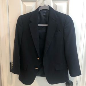 Lands End Boys Navy Wool Blazer